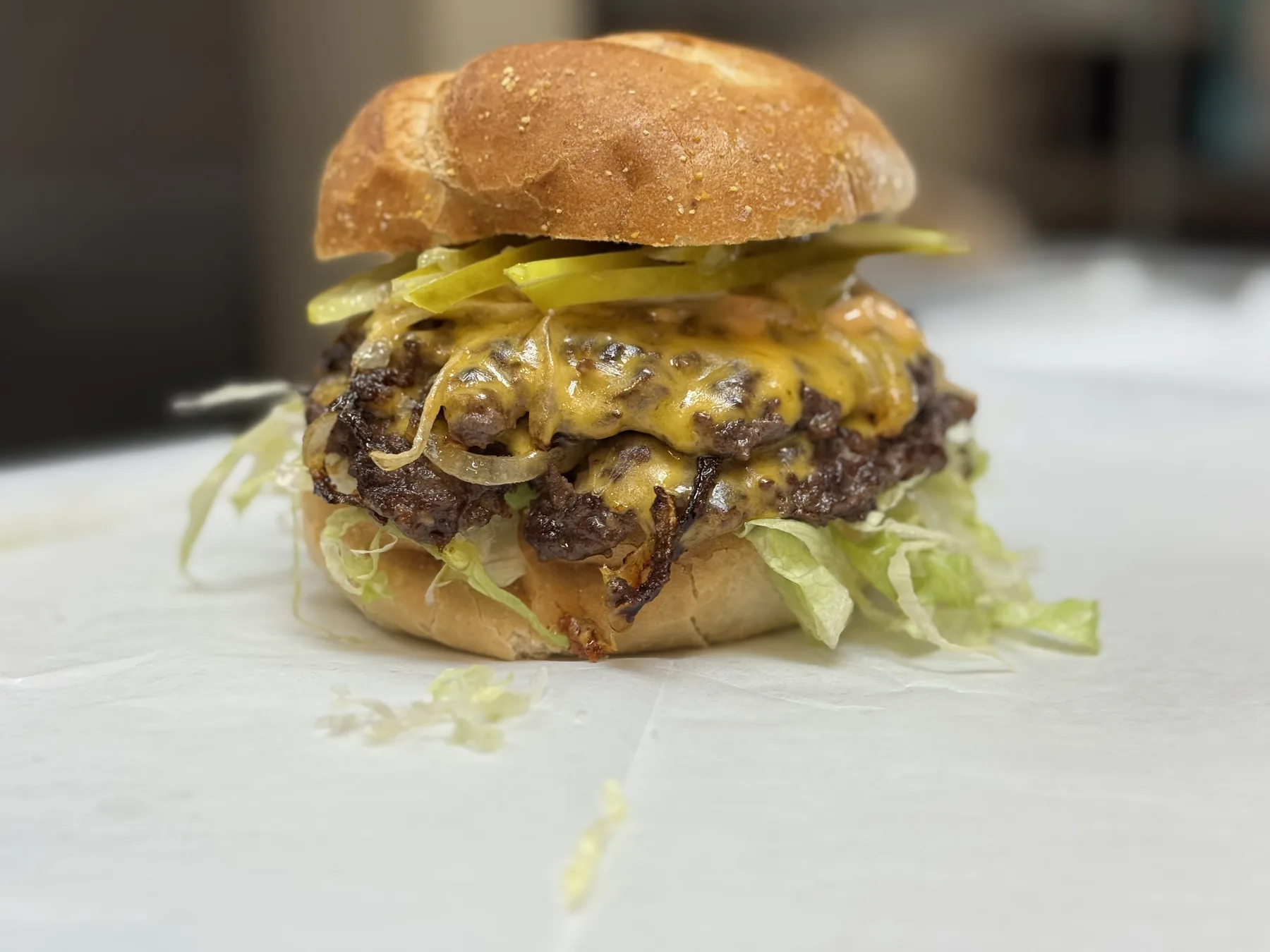 Smash burger from Windsor Deli