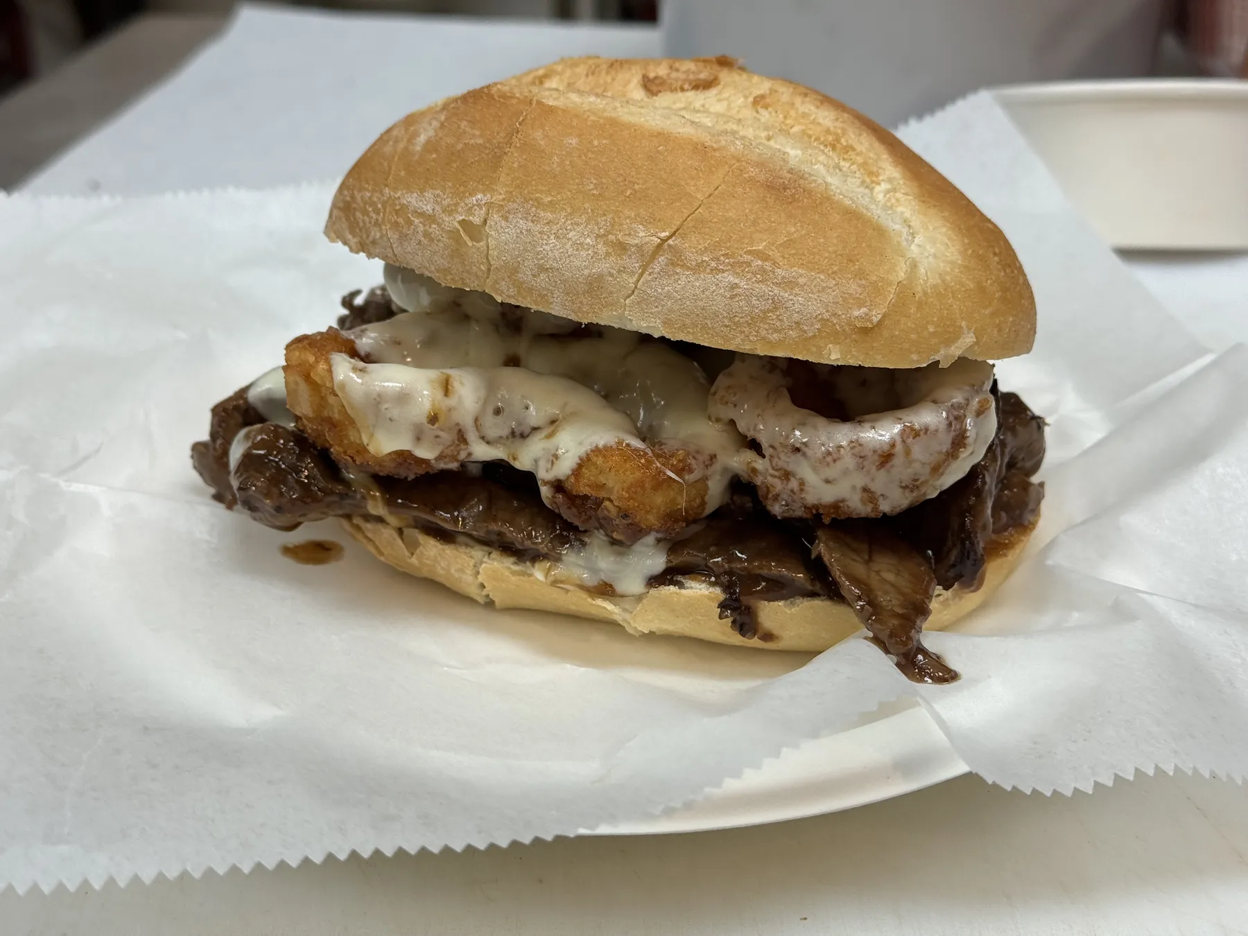 Steak and egg sandwich from Windsor Deli
